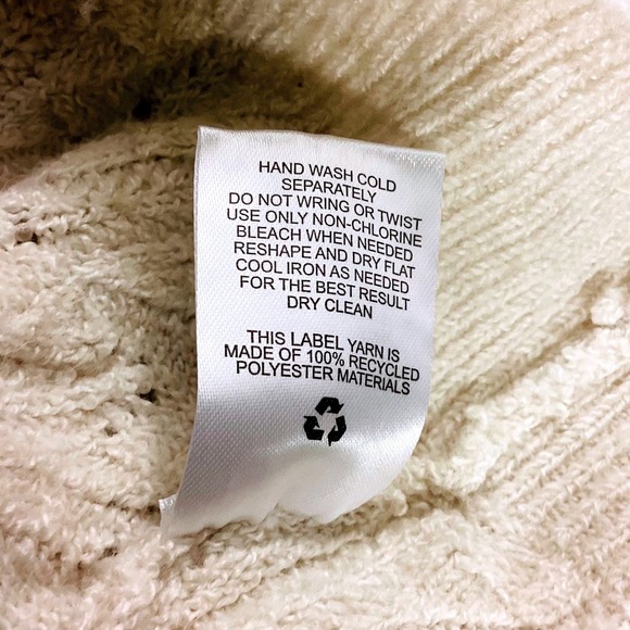 Hippie Rose Women's Cream Cable Knit Tie Back Crop Sweater Size Medium NWT - Picture 10 of 10